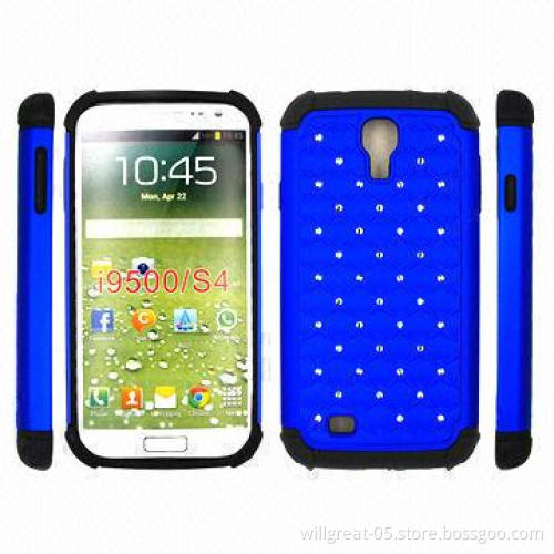 PC Silicone Mobile Phone Protective Cases for Samsung Galaxy S4/i9500, Various Colors Available